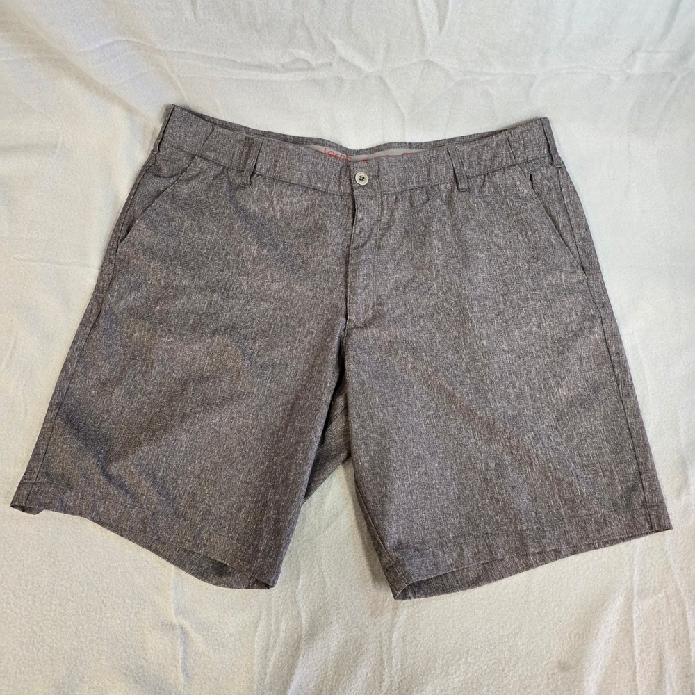 Swiss Tech Mens Performance‎ Shorts Charcoal Gray Heathered Size 40 Activewear